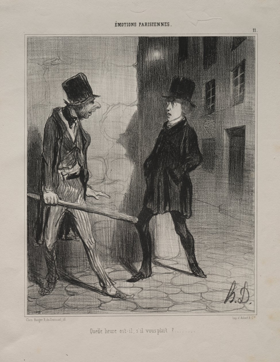 Que horas são, por favor? de Honoré Daumier