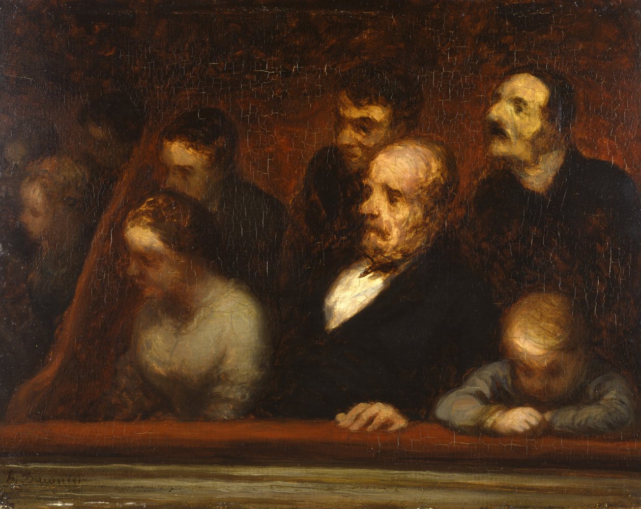 O Loge, c.1857 de Honoré Daumier