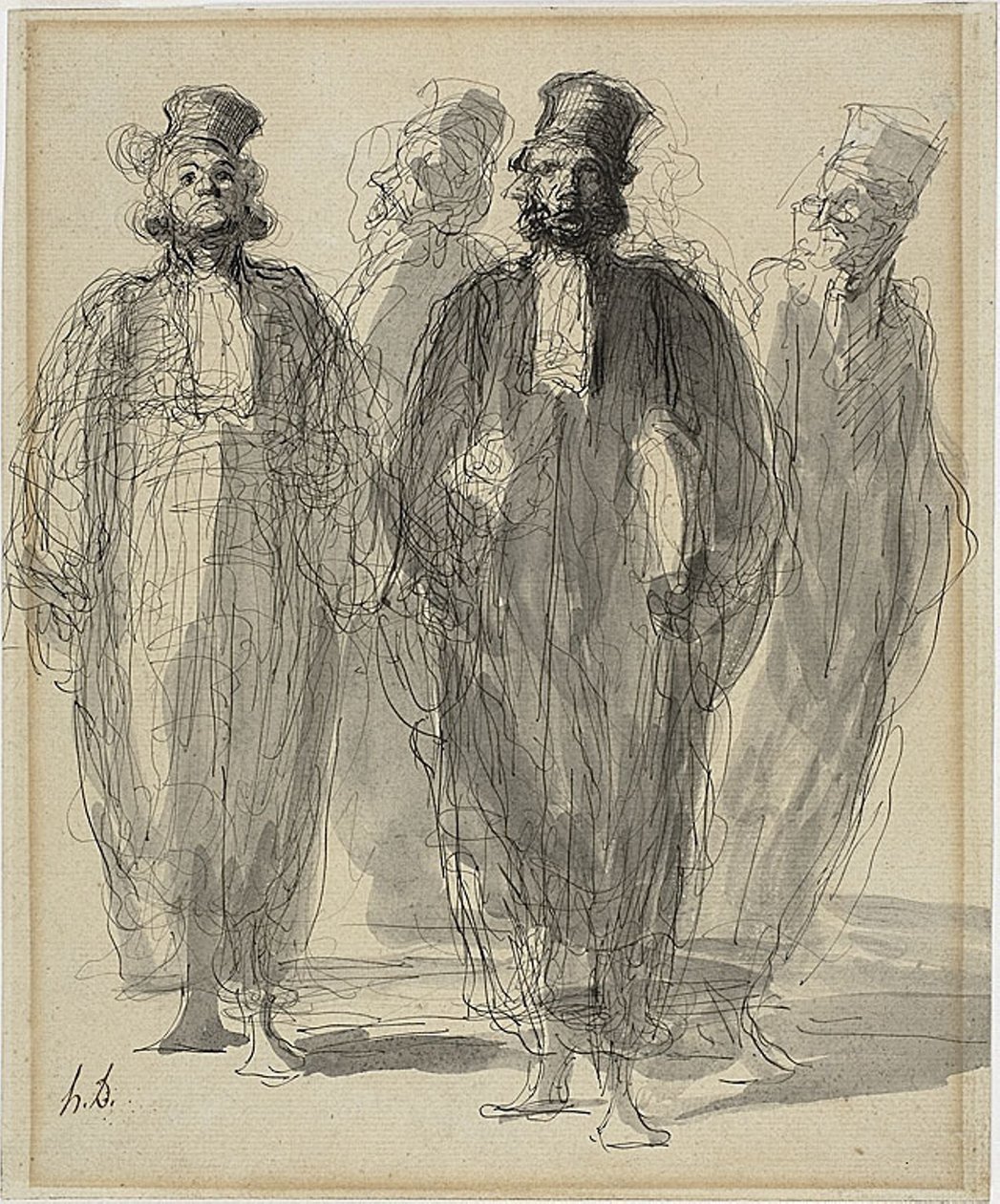 Quatro advogados de Honoré Daumier