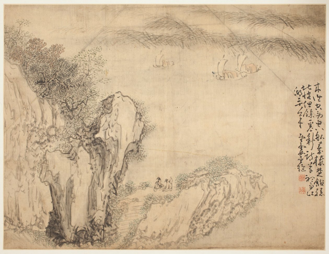 Paisagens e figuras: Paisagem de Huang Shen