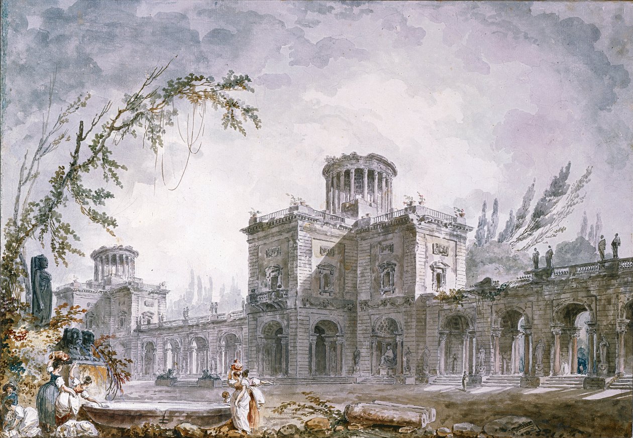 Fantasia arquitetônica, 1760 de Hubert Robert