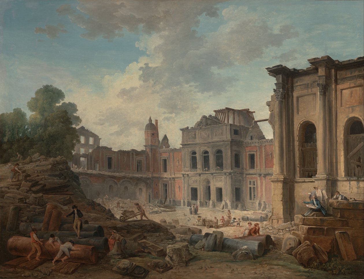 Demolição do Château de Meudon de Hubert Robert