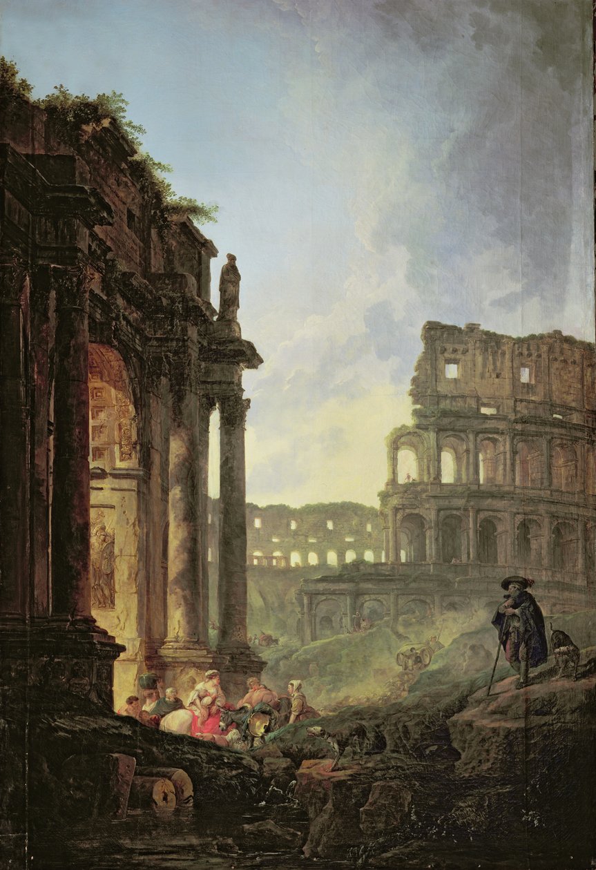 Paisagem italiana de Hubert Robert