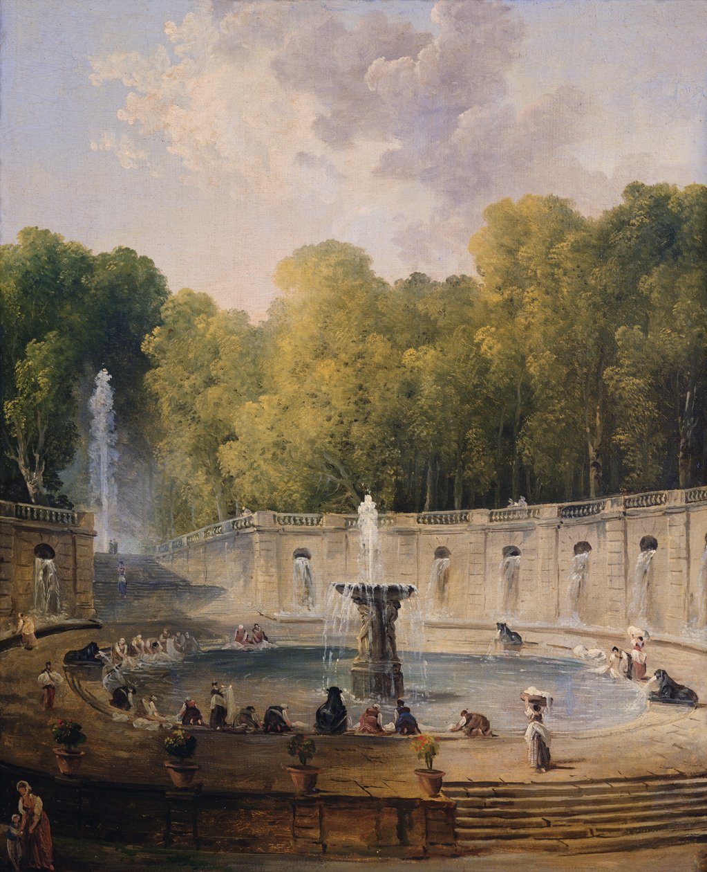Lavadeiras em um parque de Hubert Robert