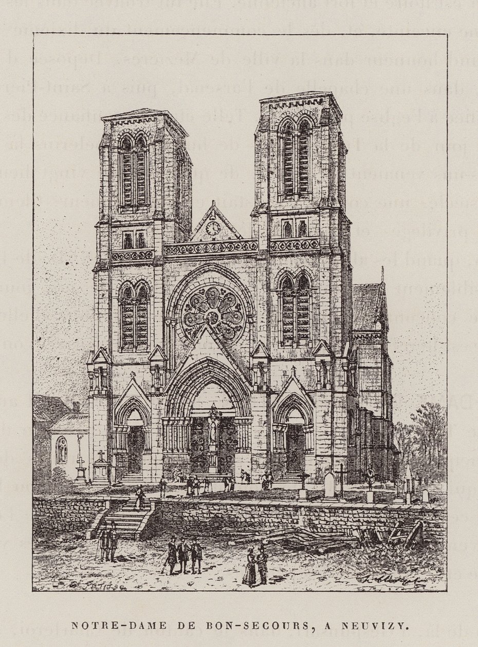 Notre-Dame de Bon-Secours, A Neuvizy (gravura) de Hubert Clerget