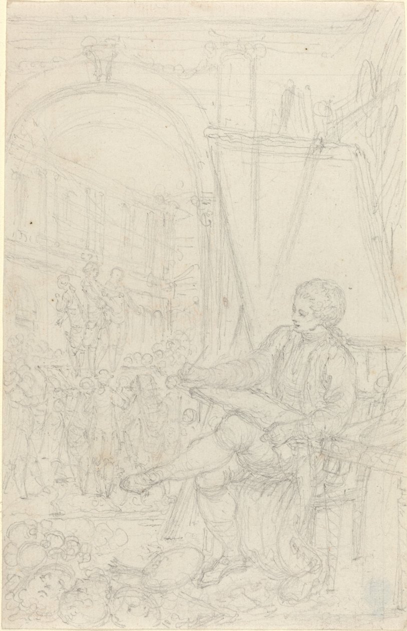 Auto-retrato de Hubert Francois Gravelot