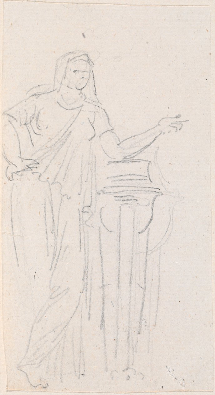 Estátua de uma Virgem Vestal de Hubert Robert