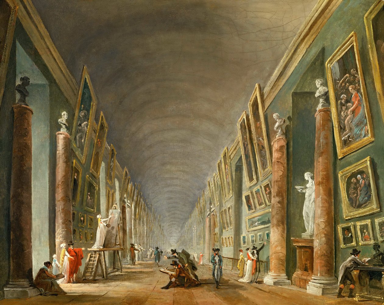 A Grande Galeria do Louvre de Hubert Robert