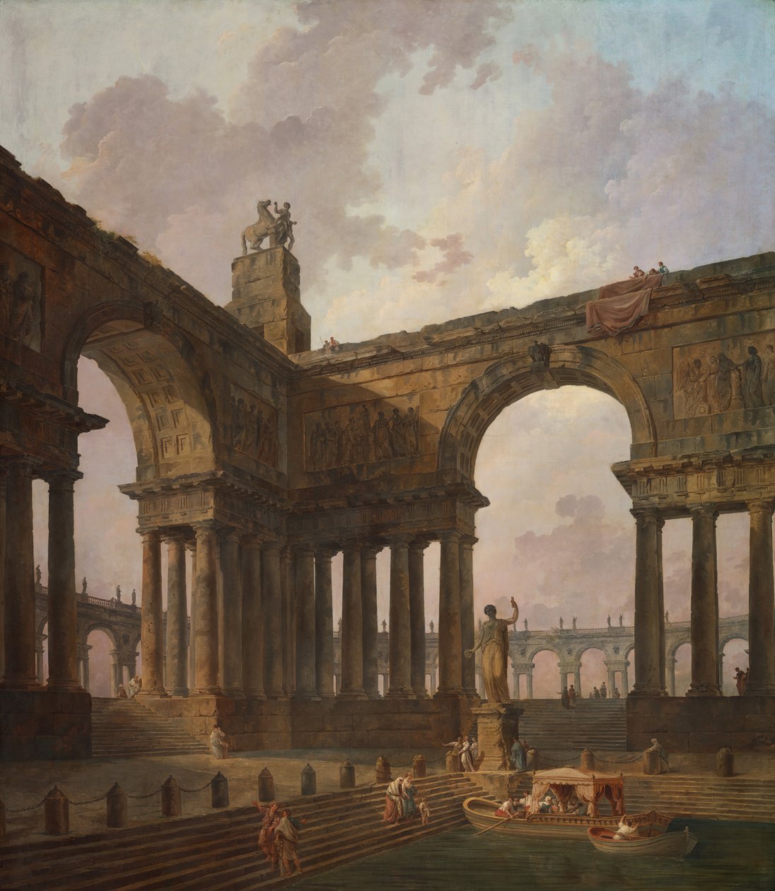 O local de desembarque, 178788. de Hubert Robert