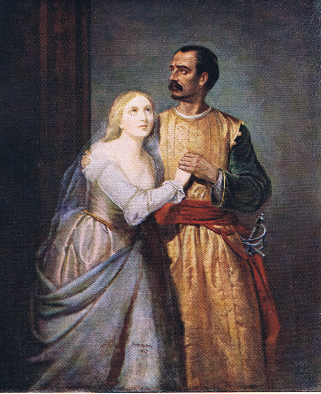 Otelo e Desdêmona de Hubert von Herkomer