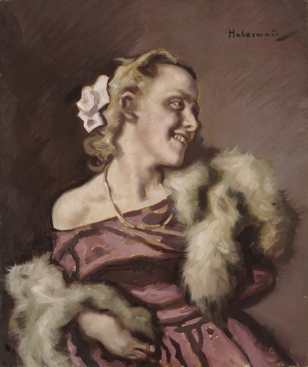 Retrato de uma mulher de Hugo von Habermann