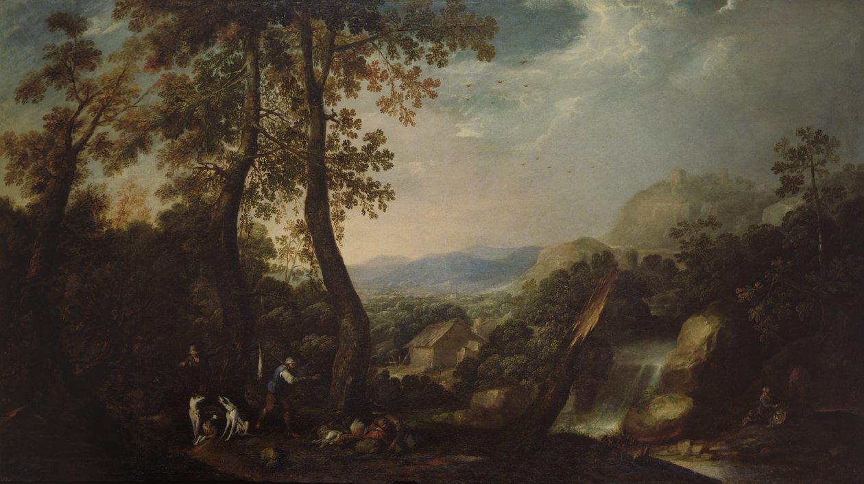 Paisagem com Torrent, 1665 de Ignacio Iriarte