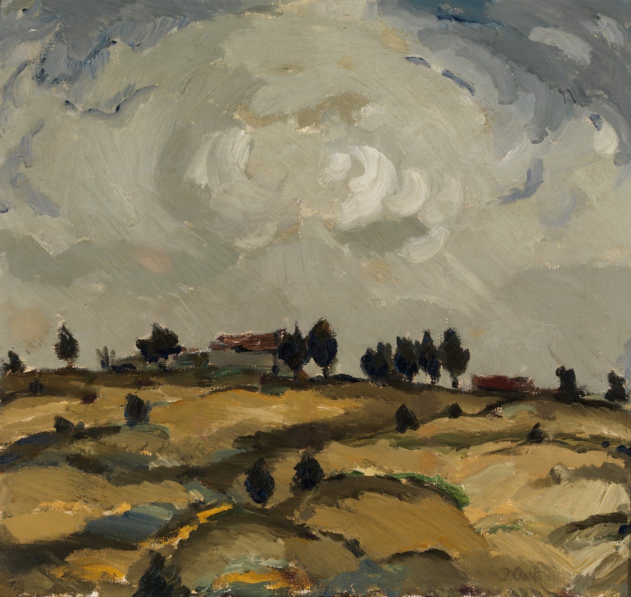 Paisagem de outono com nuvens de Ilmari Aalto