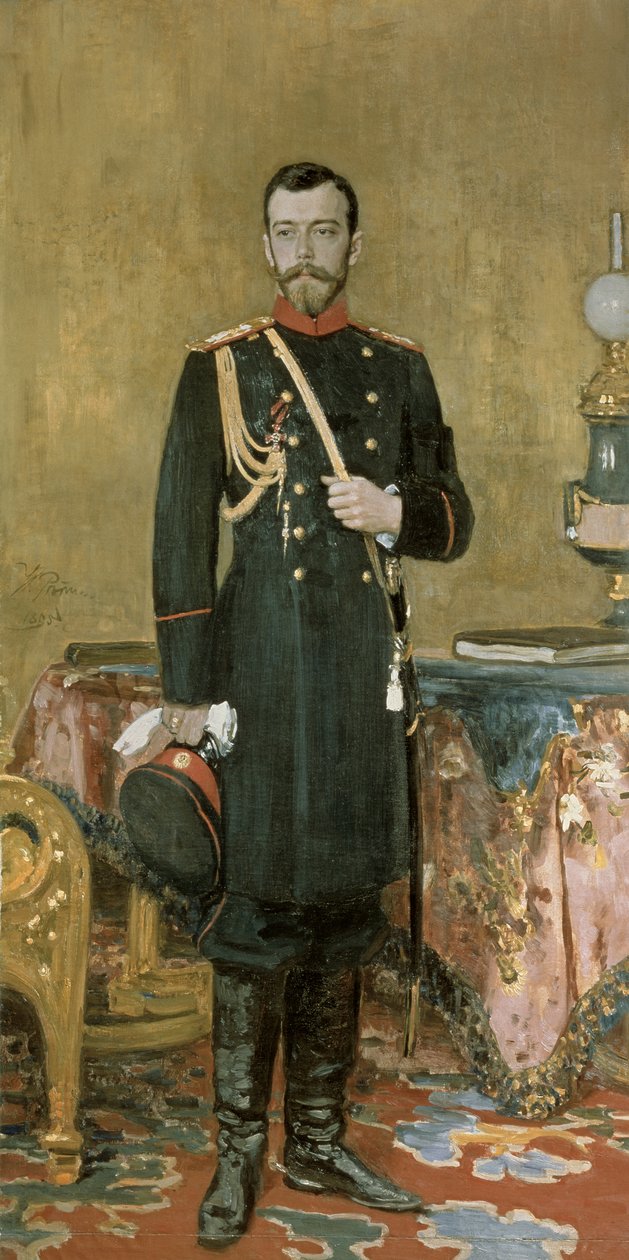 Retrato do Imperador Nicolau II (1868-1918) 1895 de Ilya Efimovich Repin