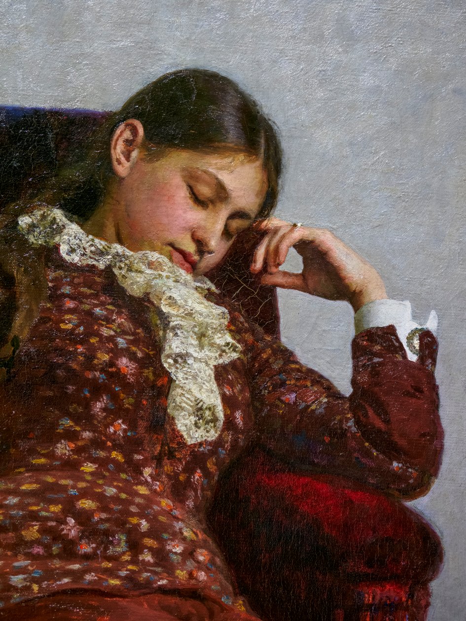 DESCANSO (detalhe) de Ilya Efimovich Repin