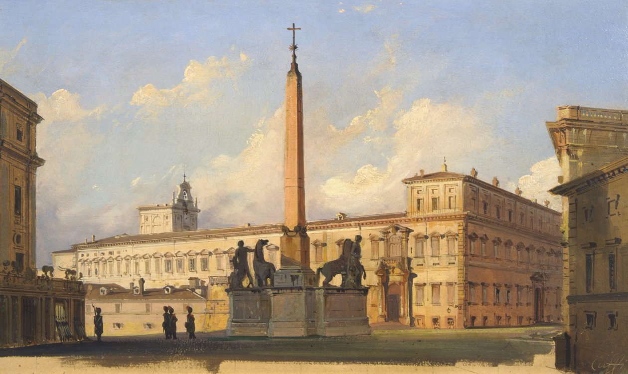 Piazza del Quirinale, 1847 de Ippolito Caffi