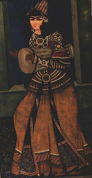 Dançarino com um tambor de Iranian School