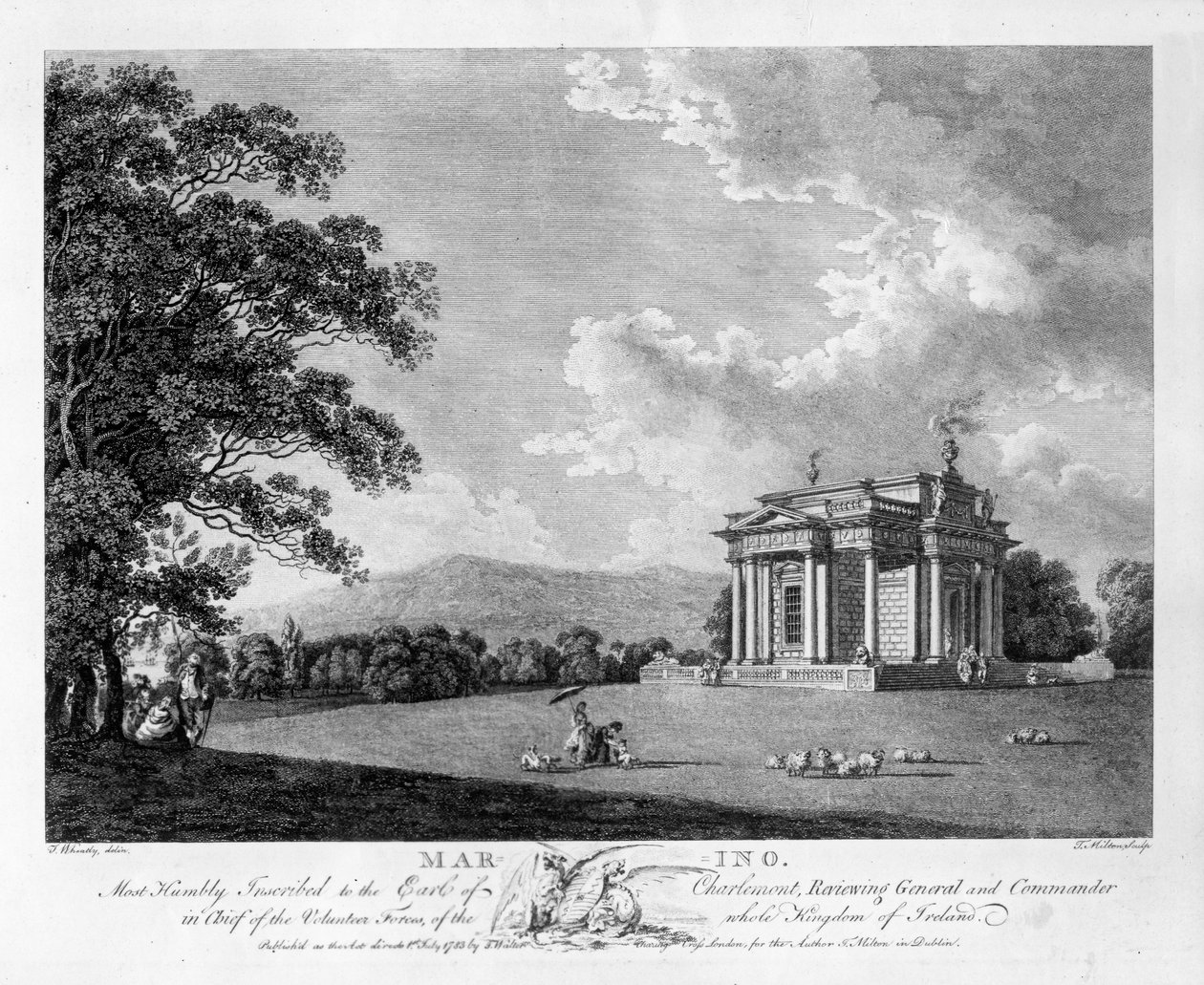 O cassino em Marino, 1783 de Irish School