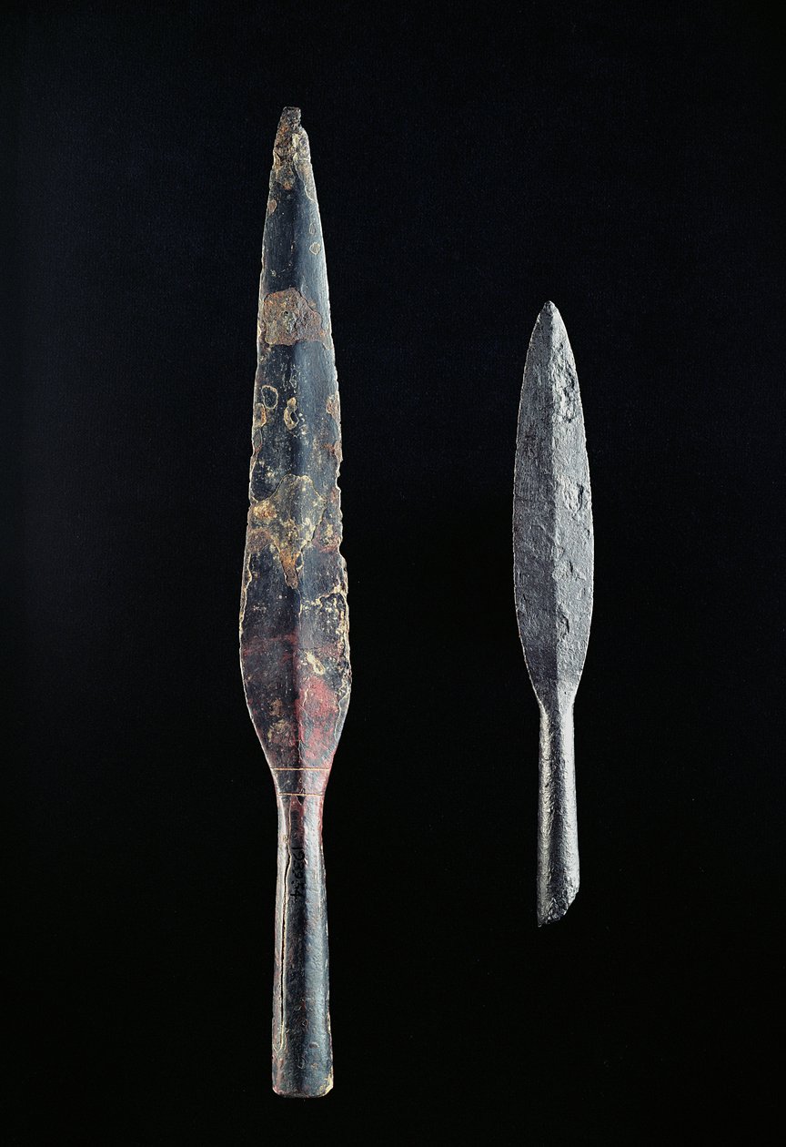 Duas pontas de lança (ferro) de Iron Age