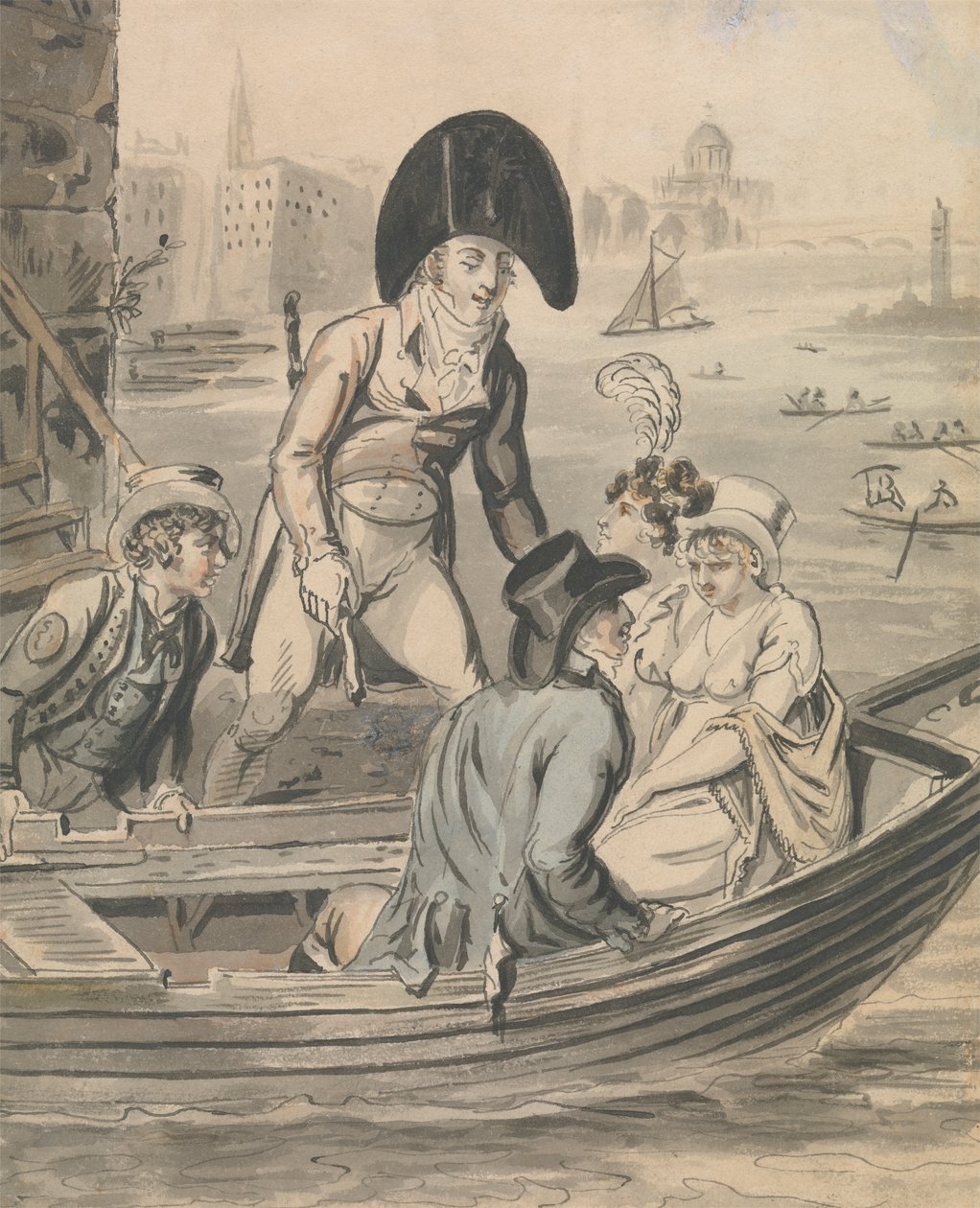 Embarcar no Ferry de Isaac Cruikshank