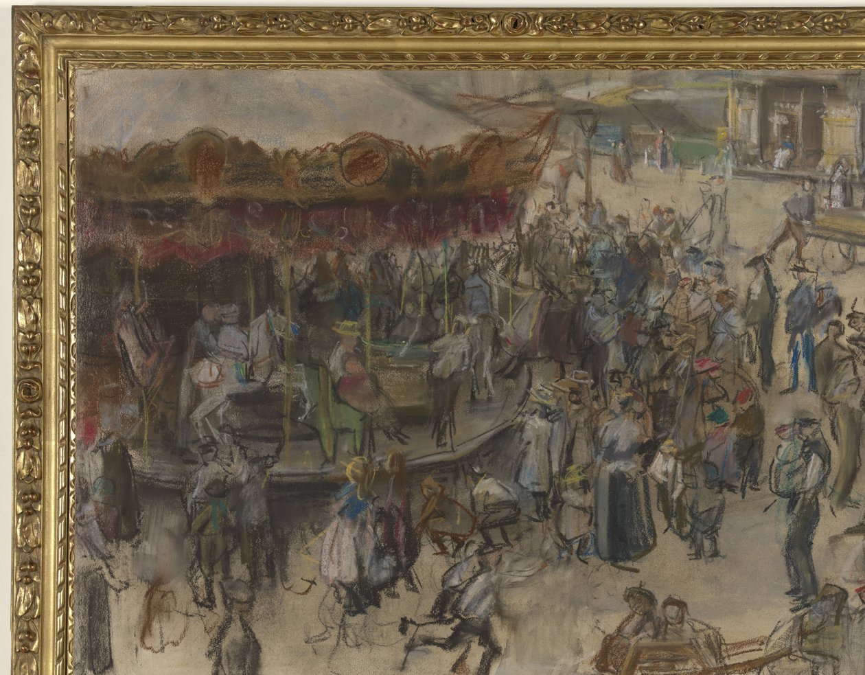 Carrossel em Amesterdão de Isaac Israels