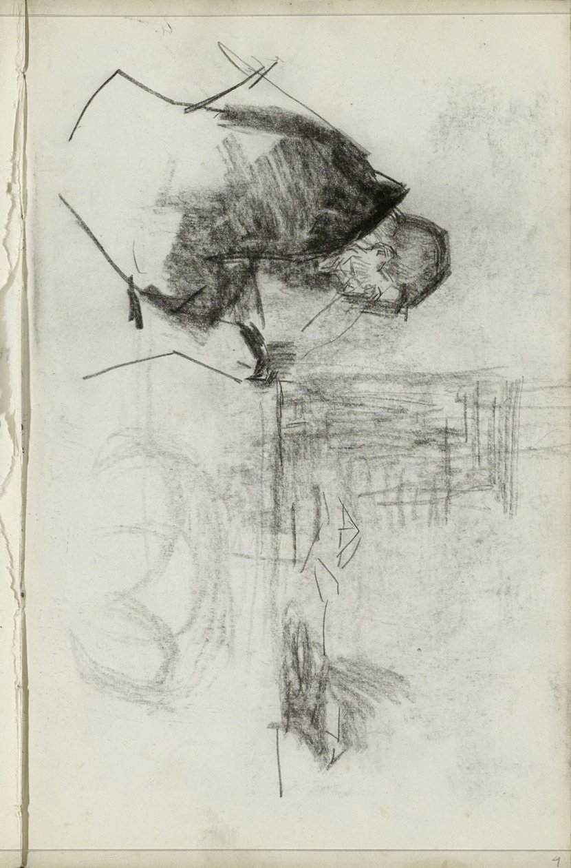 Homem sentado, em perfil de Isaac Israels