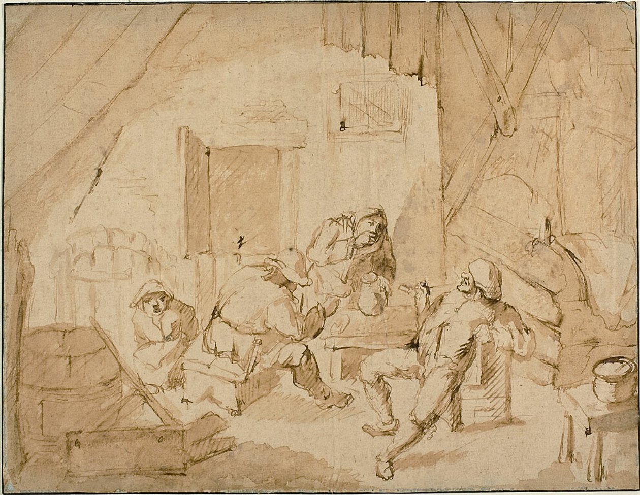 Camponeses a beber de Isaac van Ostade