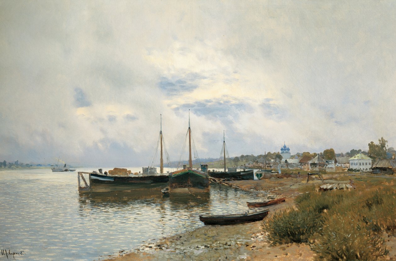Depois da chuva. Plyos, 1889. de Isaak Ilyich Levitan