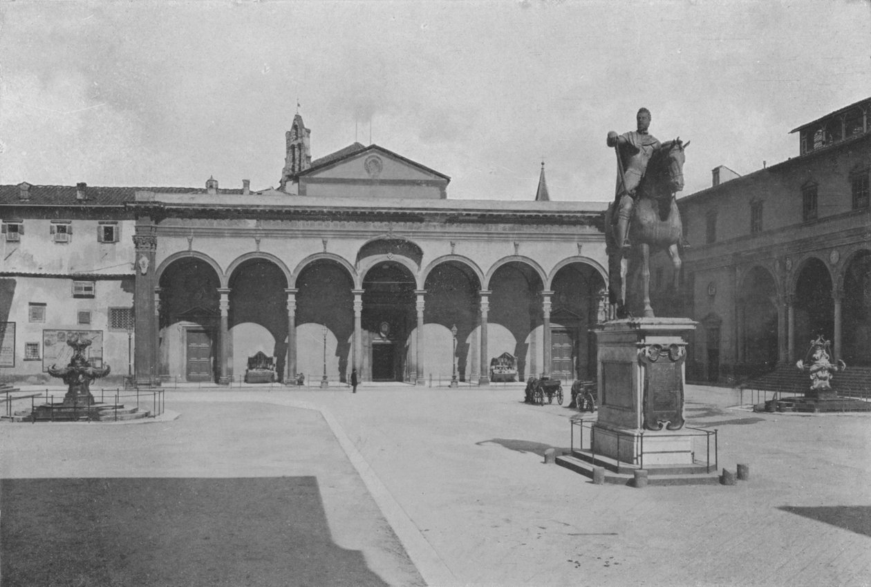 Florença, Igreja de SS Annunziata (foto a p/b) de Italian Photographer