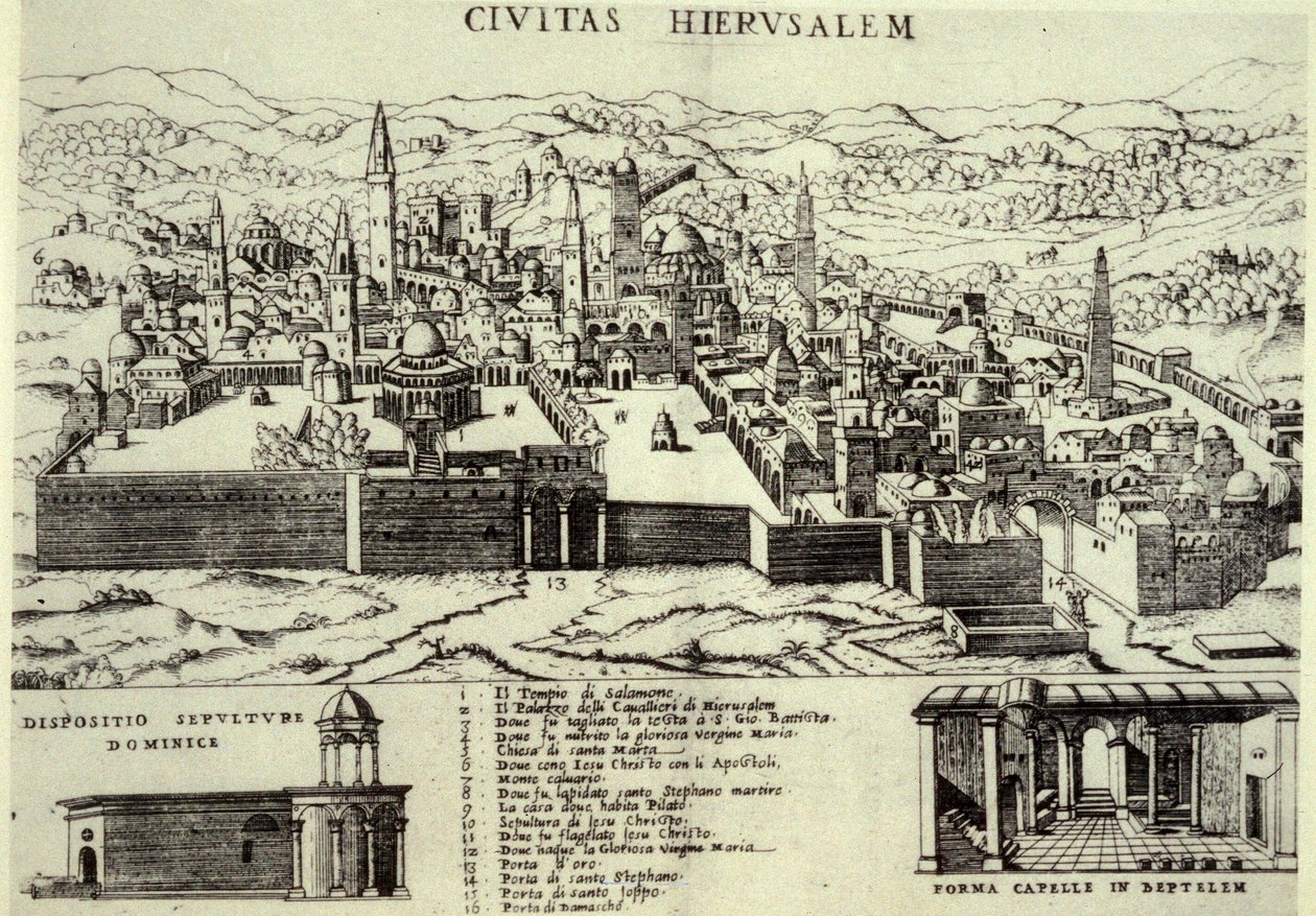 Jerusalém, 1581 de Italian School