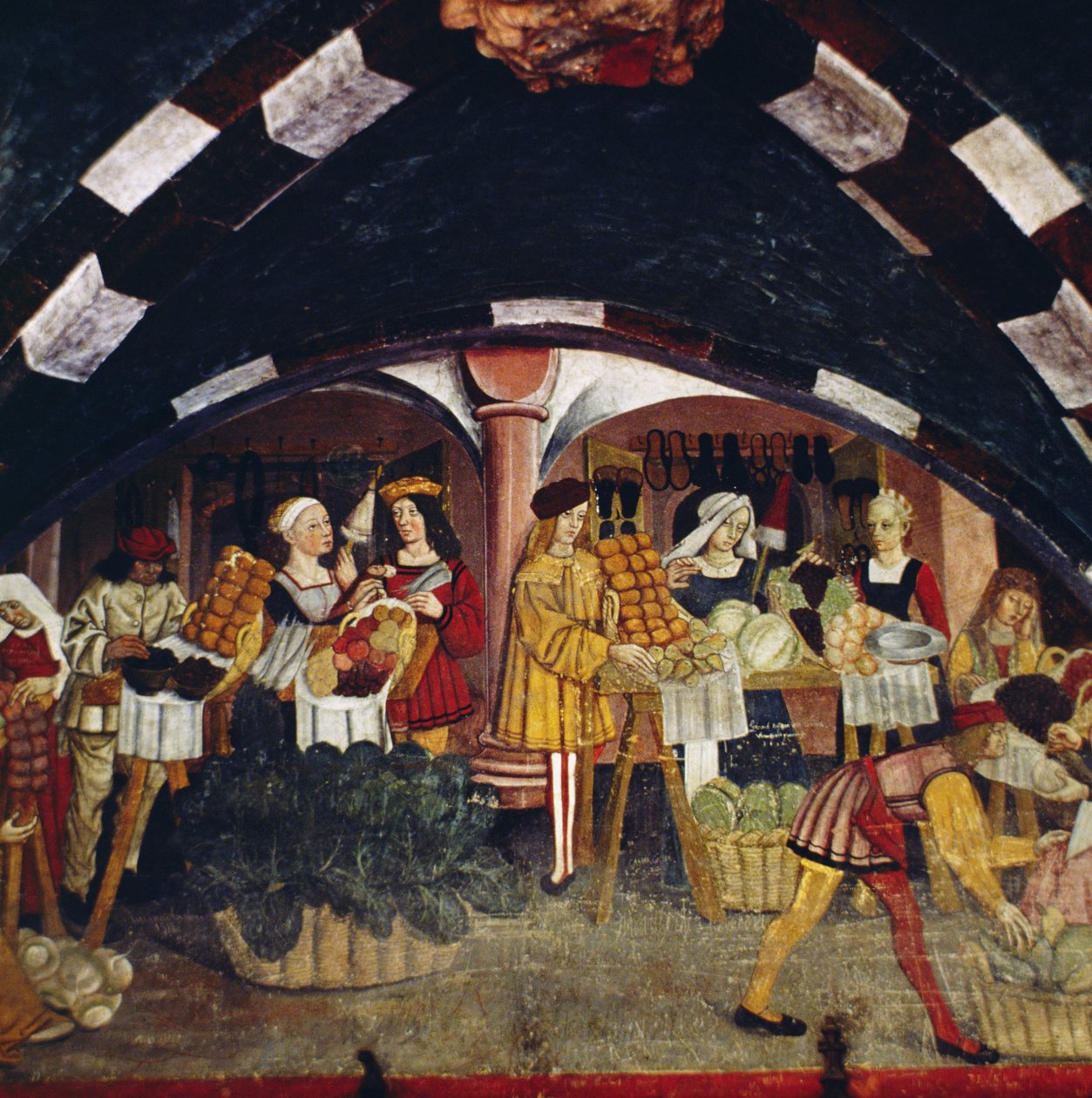O Greengrocer (fresco) de Italian School