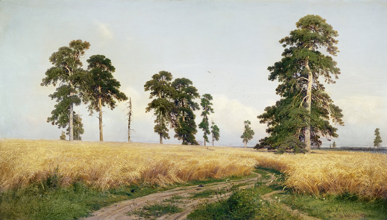 O campo de trigo, 1878 de Ivan Ivanovich Shishkin