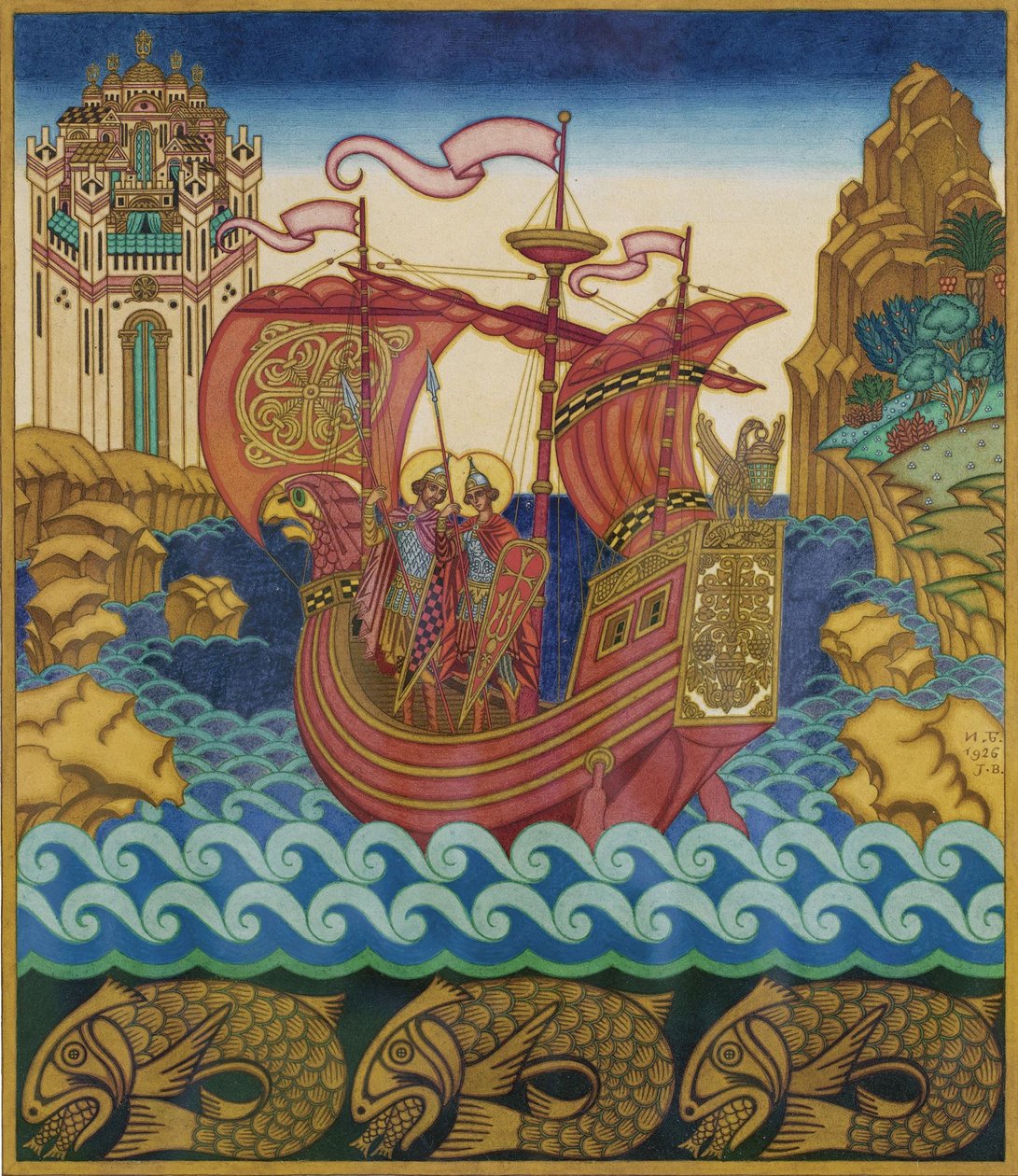 O navio de Ivan Yakovlevich Bilibin