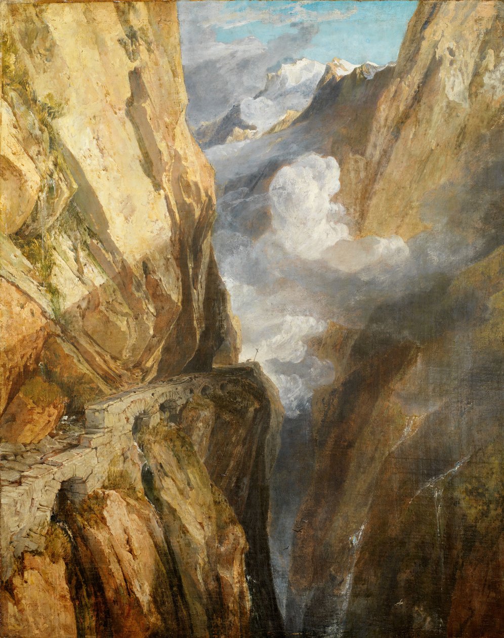 O Passo de São Gotardo, Suíça, 1803-04. de Joseph Mallord William Turner