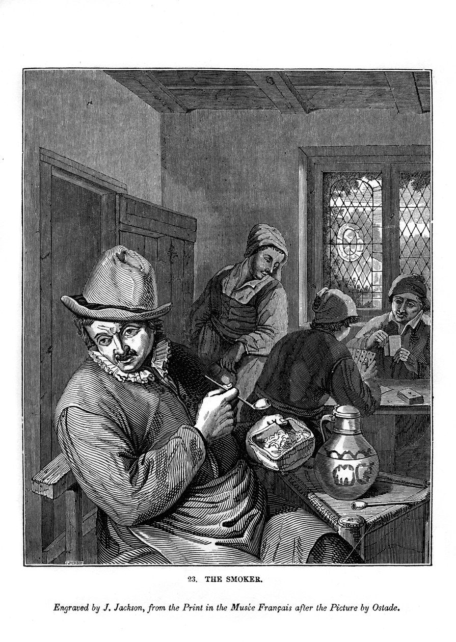 O fumante, c1630-1680 1843. de J. Jackson