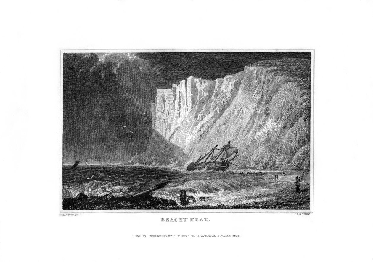 Beachy Head, East Sussex, 1829. de J. Rogers