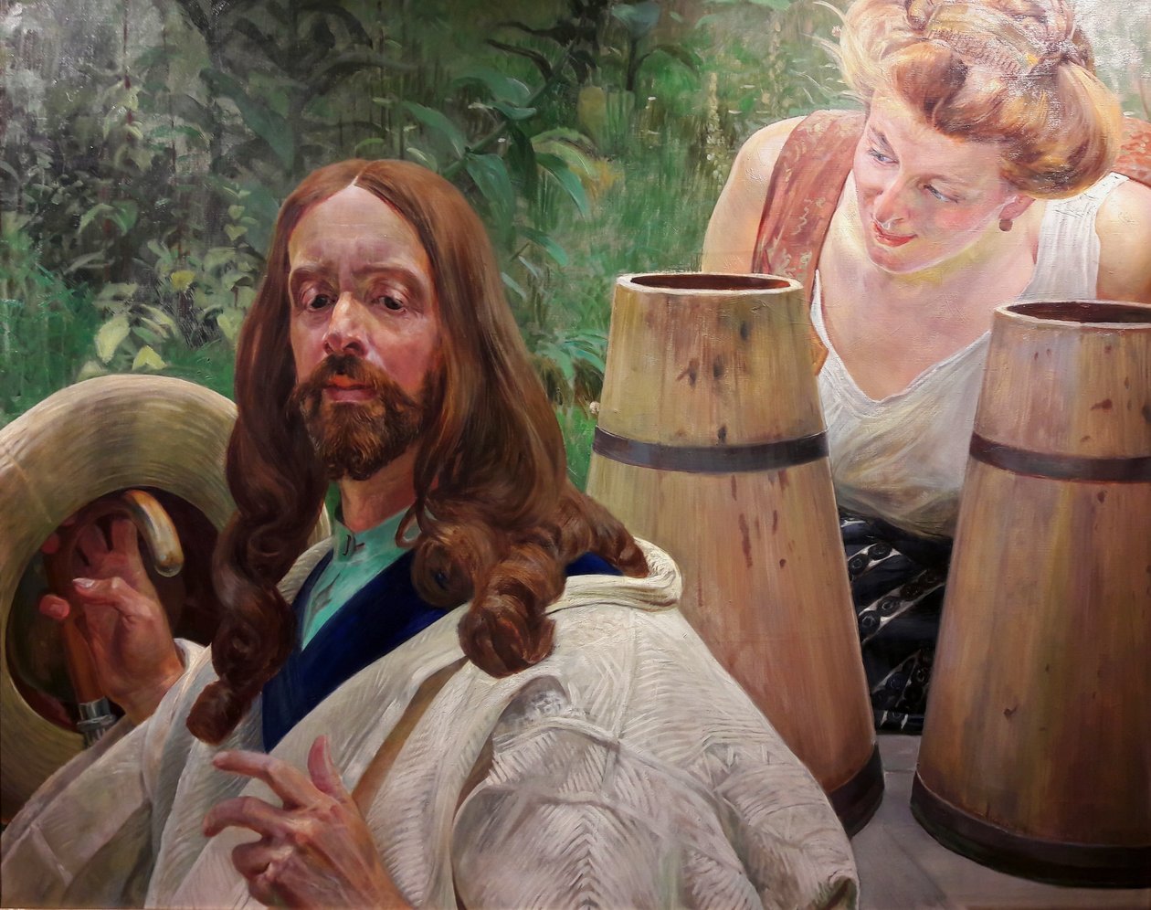 Cristo e a mulher samaritana de Jacek Malczewski