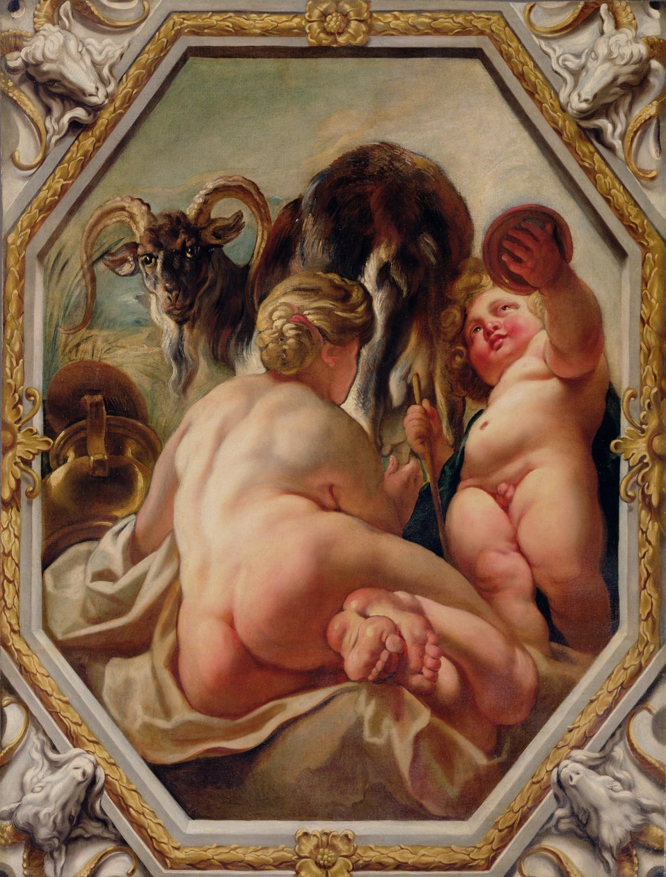 Capricórnio, dos signos do zodíaco (ver também 196700 a 196711) de Jacob Jordaens