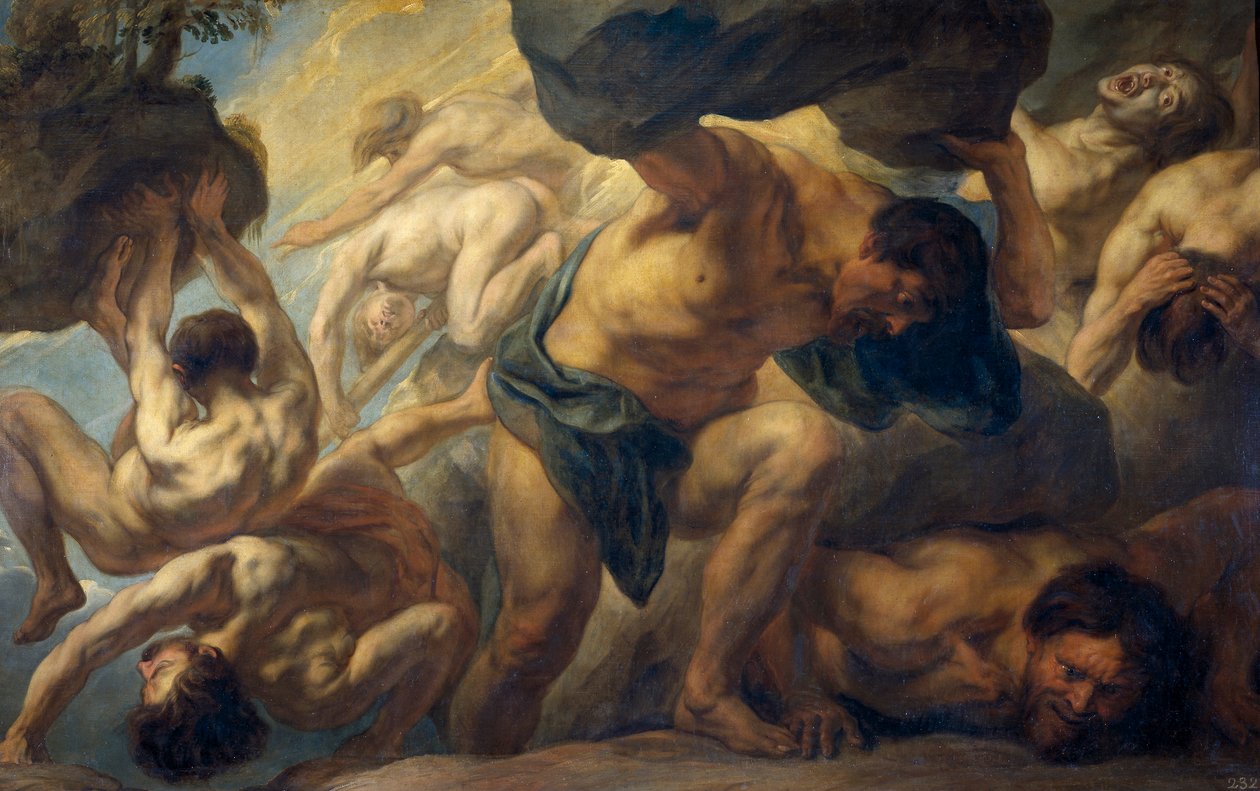 Derrota dos Titãs, 1678 de Jacob Jordaens