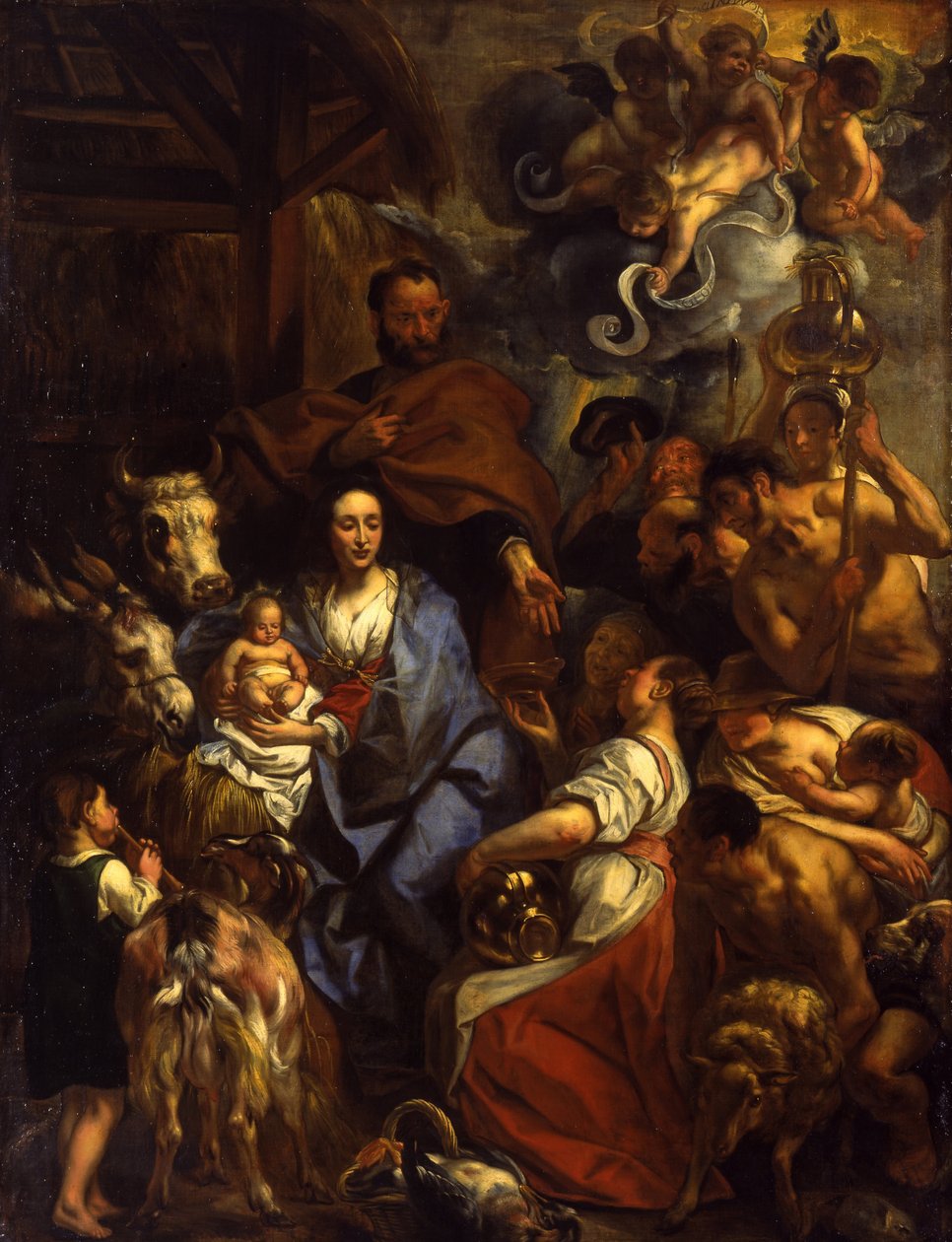 A Adoração dos Pastores de Jacob Jordaens