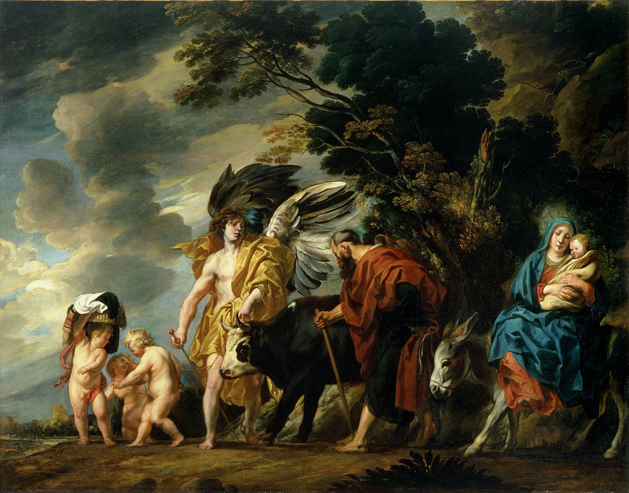 A fuga para o Egito, 1647 de Jacob Jordaens
