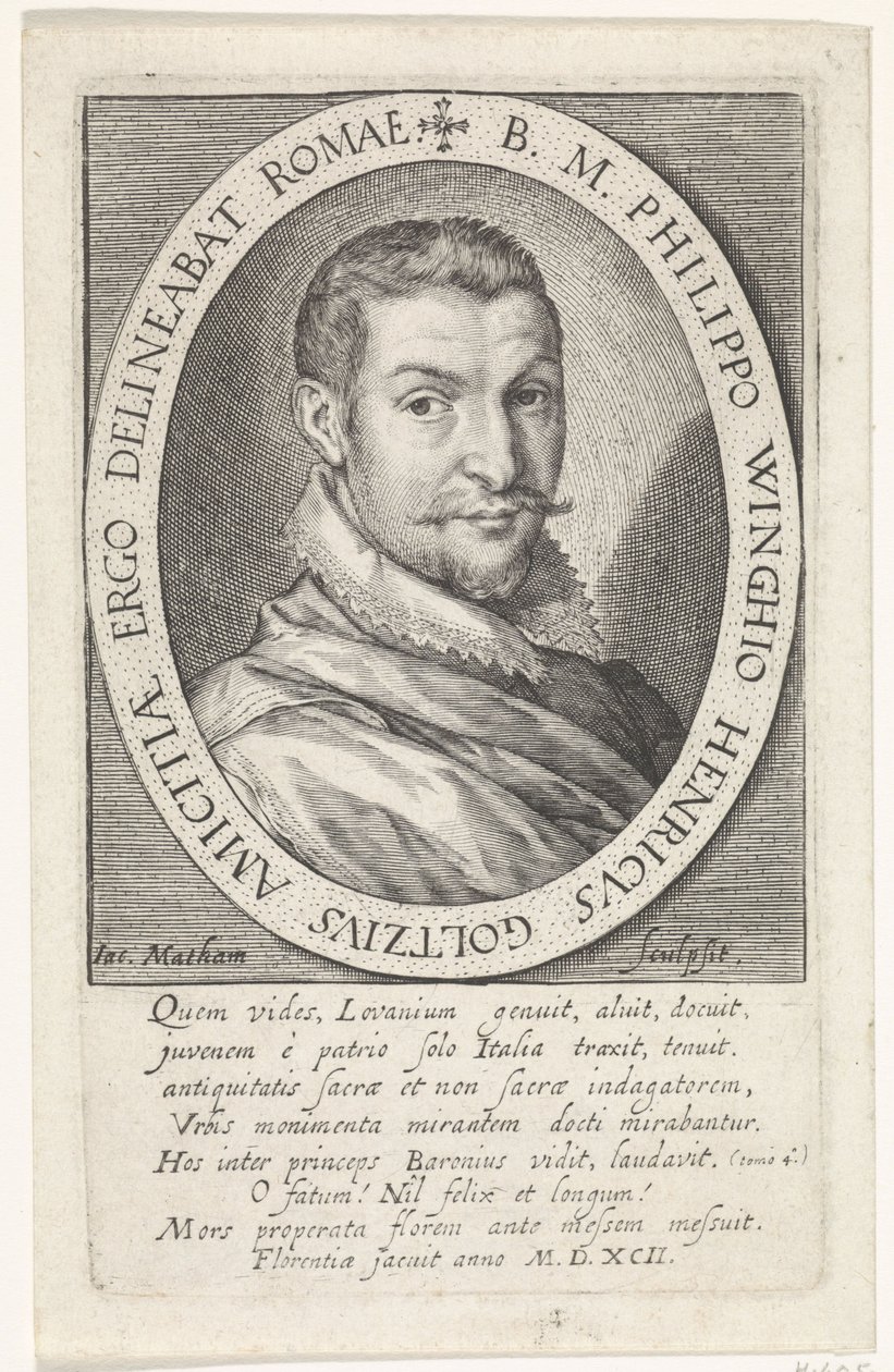 Retrato de Philips da Winghe de Jacob Matham