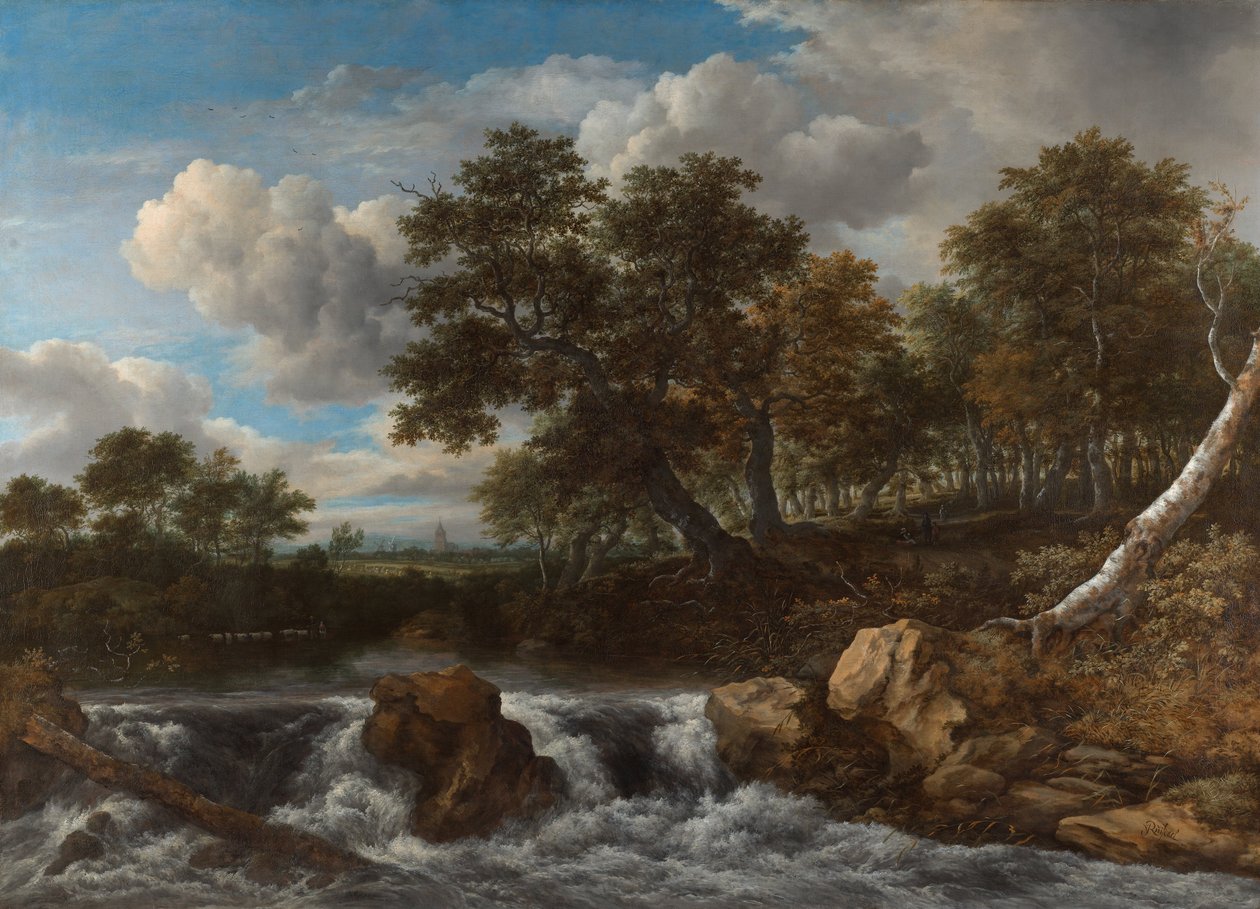 Paisagem com cascata de Jacob van Ruisdael