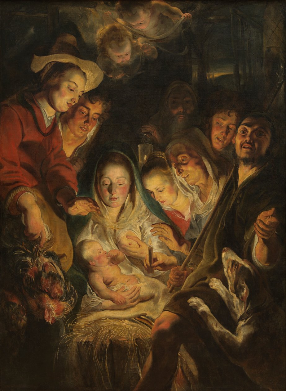 A Adoração dos Pastores de Jacob Jordaens