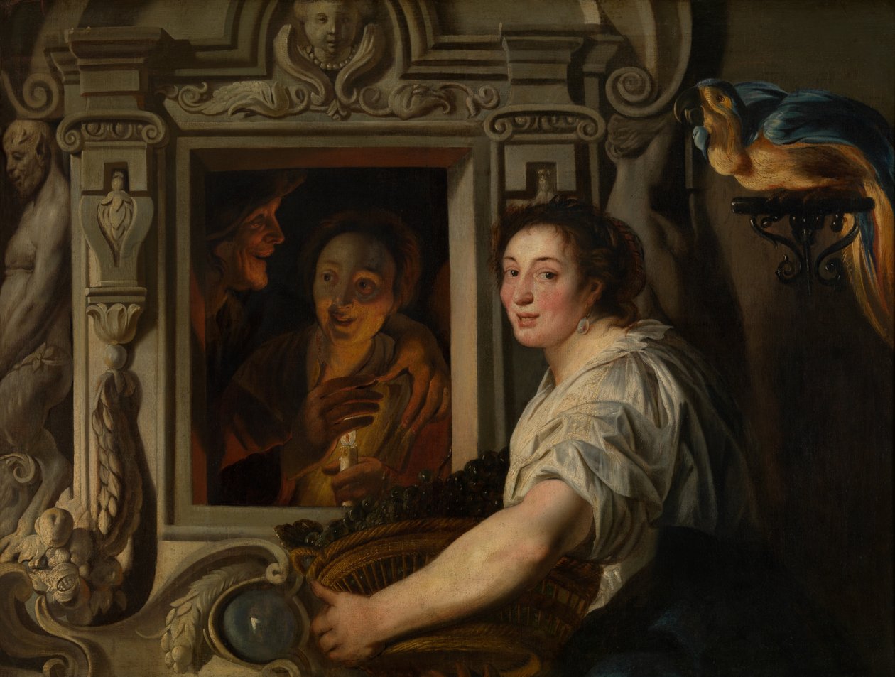 O Vendedor de Frutas (óleo) de Jacob Jordaens
