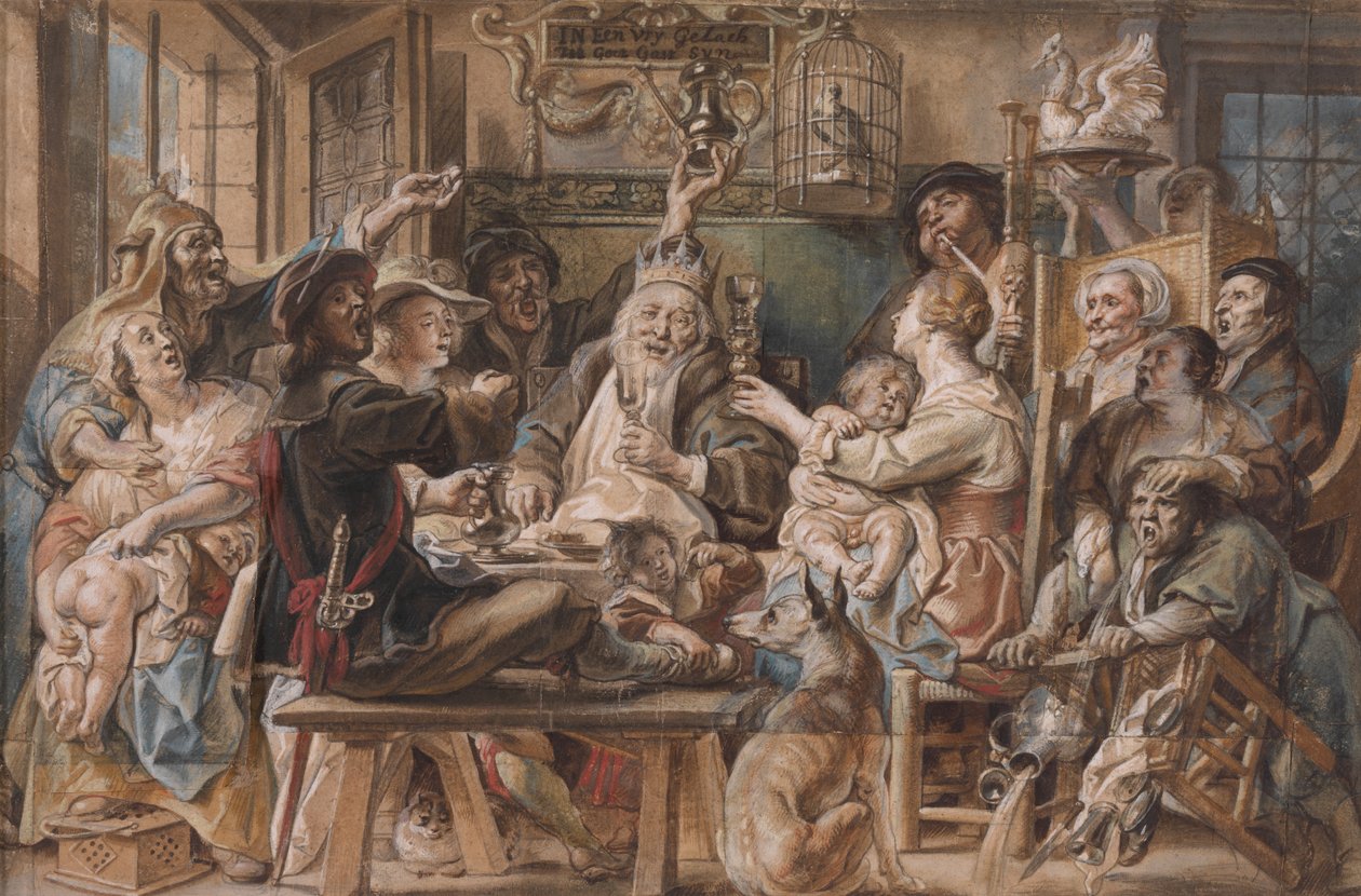 As bebidas do rei de Jacob Jordaens