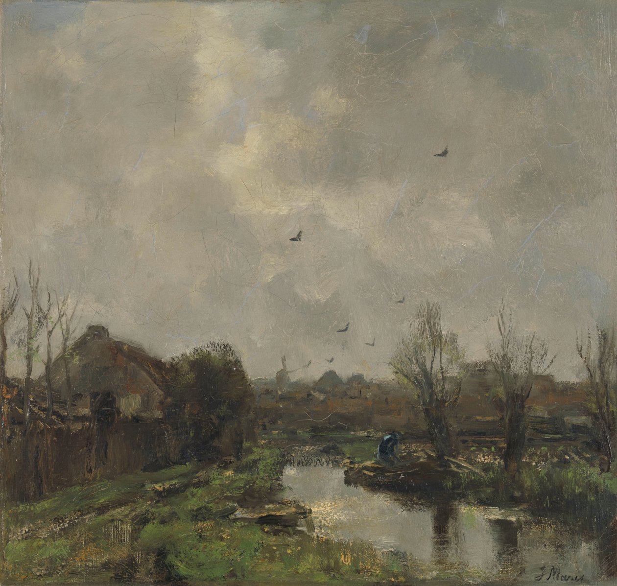 Paisagem perto de Haia de Jacob Maris