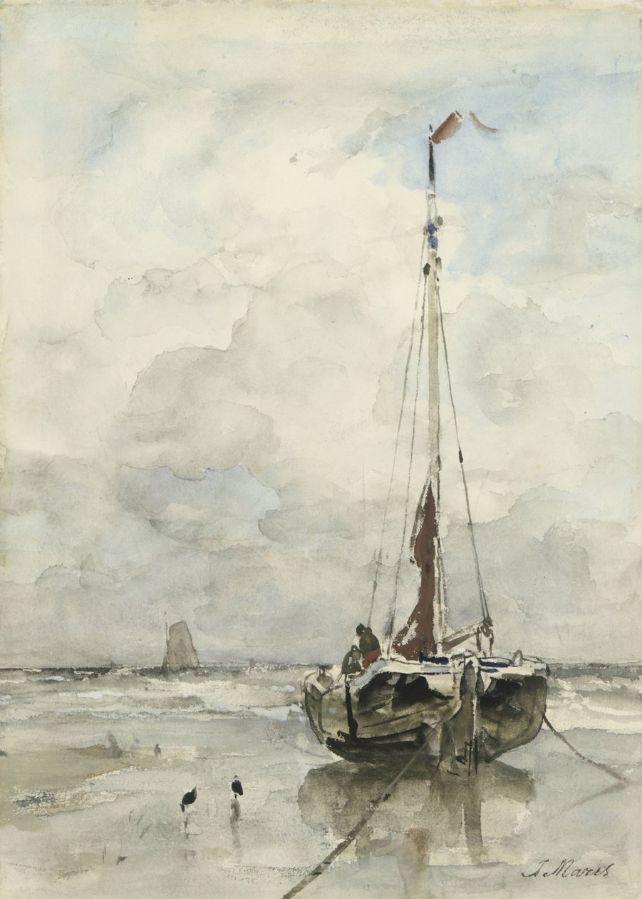 Rosa de pescador na praia de Jacob Maris