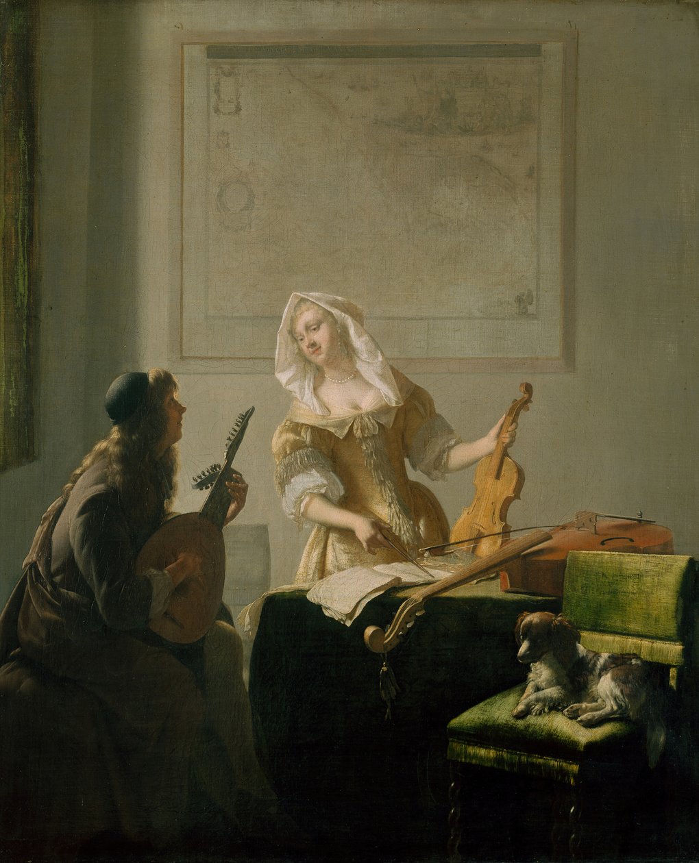 A lição de música, 1671. de Jacob Lucasz Ochtervelt