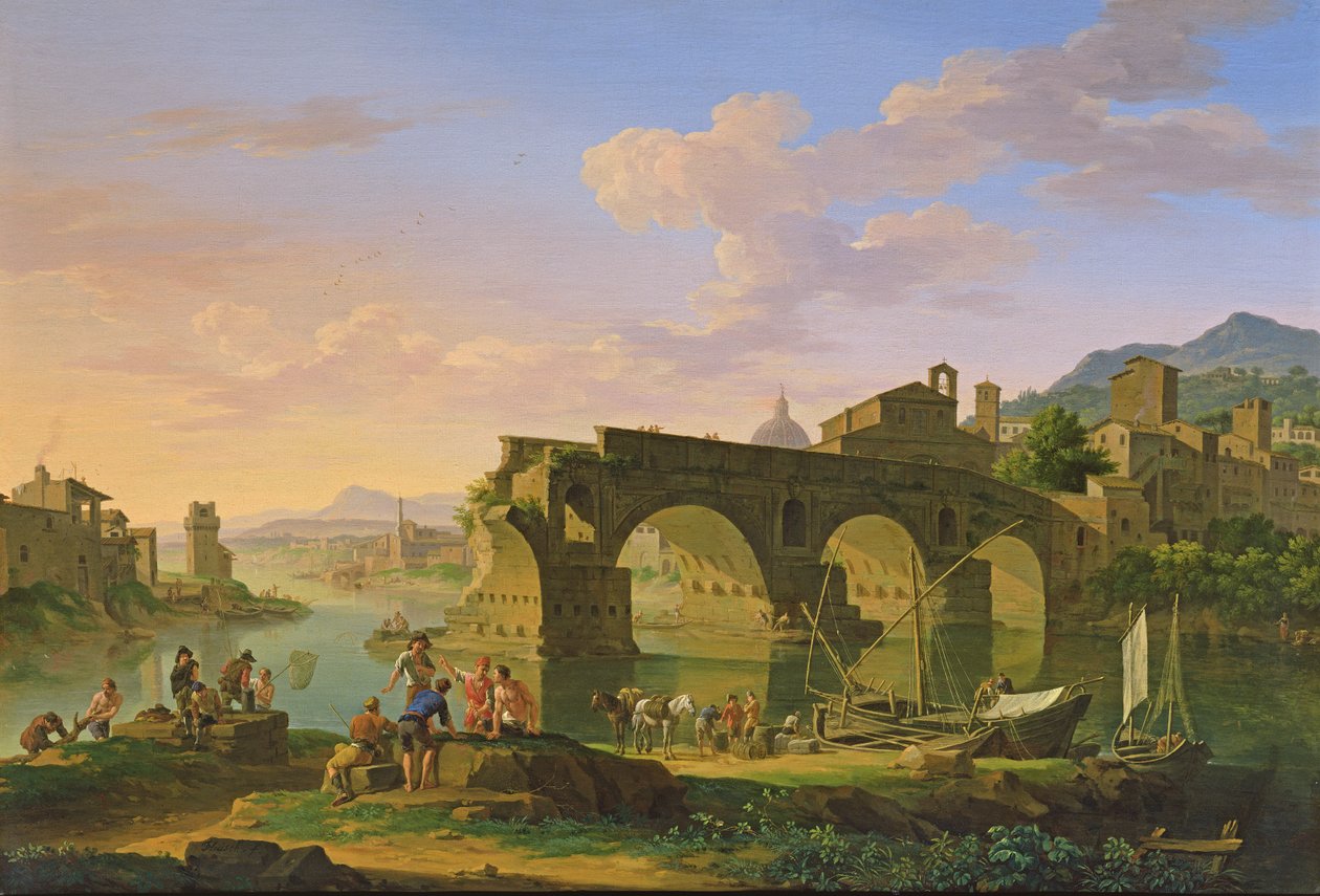 A ponte quebrada em Roma de Jacob de Heusch